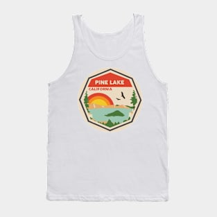 Pine Lake California Colorful Scene Tank Top